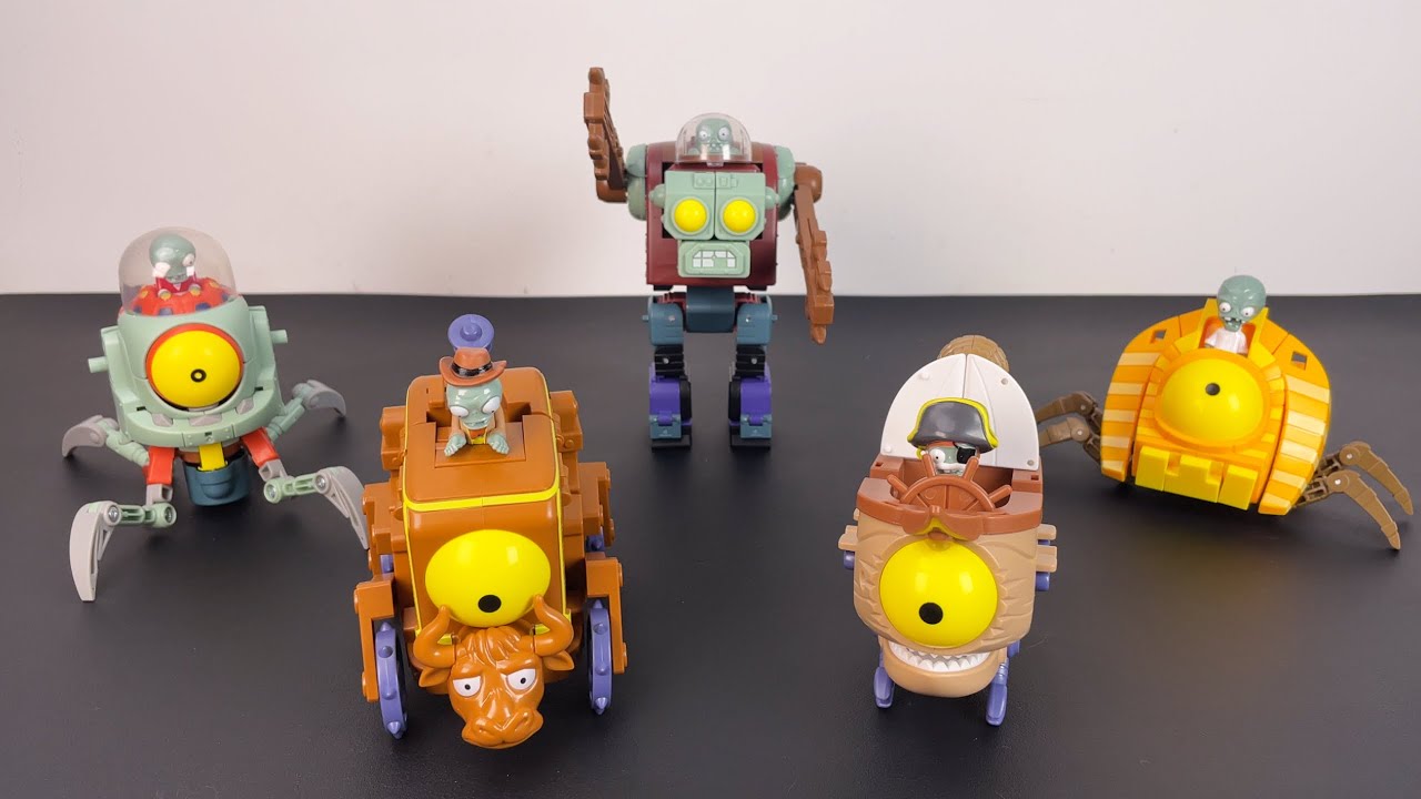 19- Minute Unboxing ASMR Plants vs. Zombies - Zombie Combo Robot Toy Set | Toy Review