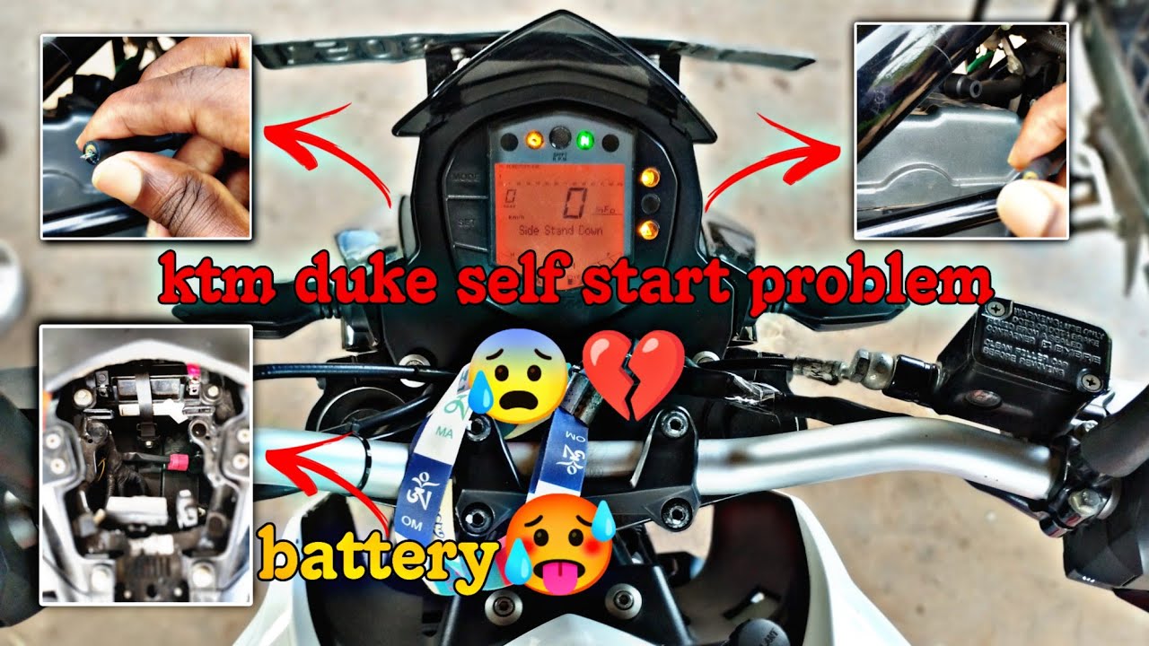 ktm duke self start problem 😰💔 | problem solved 🥵😄 | dherider #ktmduke #selfstartproblem #dherider