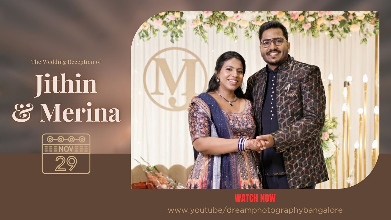 JITHIN 💝  MERINA ||  Wedding Reception Live   || 29.11.2025