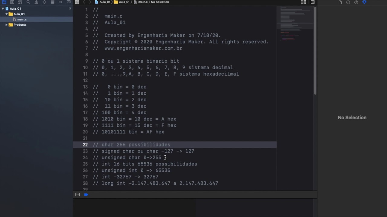 Programa&ccedil;&atilde;o em C - Aula 01