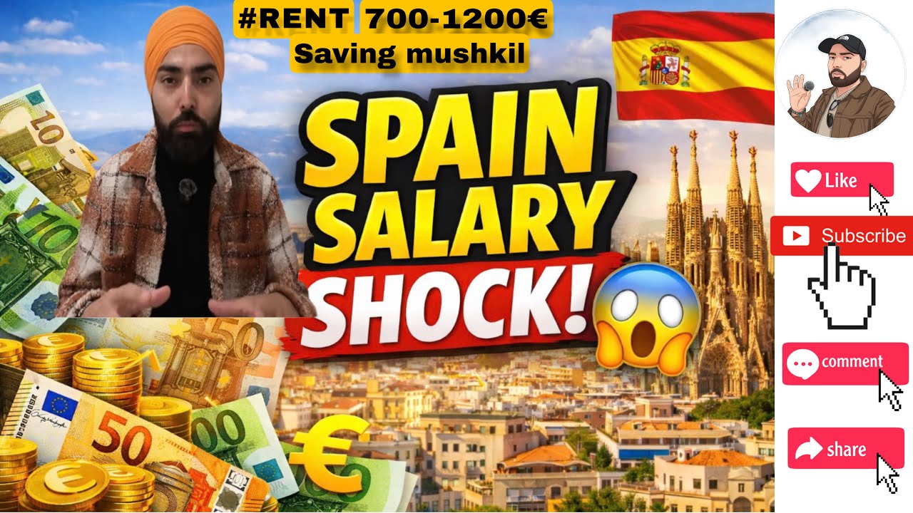 Spain di salary te immigrants di zindagi (reality)| work in Spain kacheya lyi | Punjabi in Spain2026