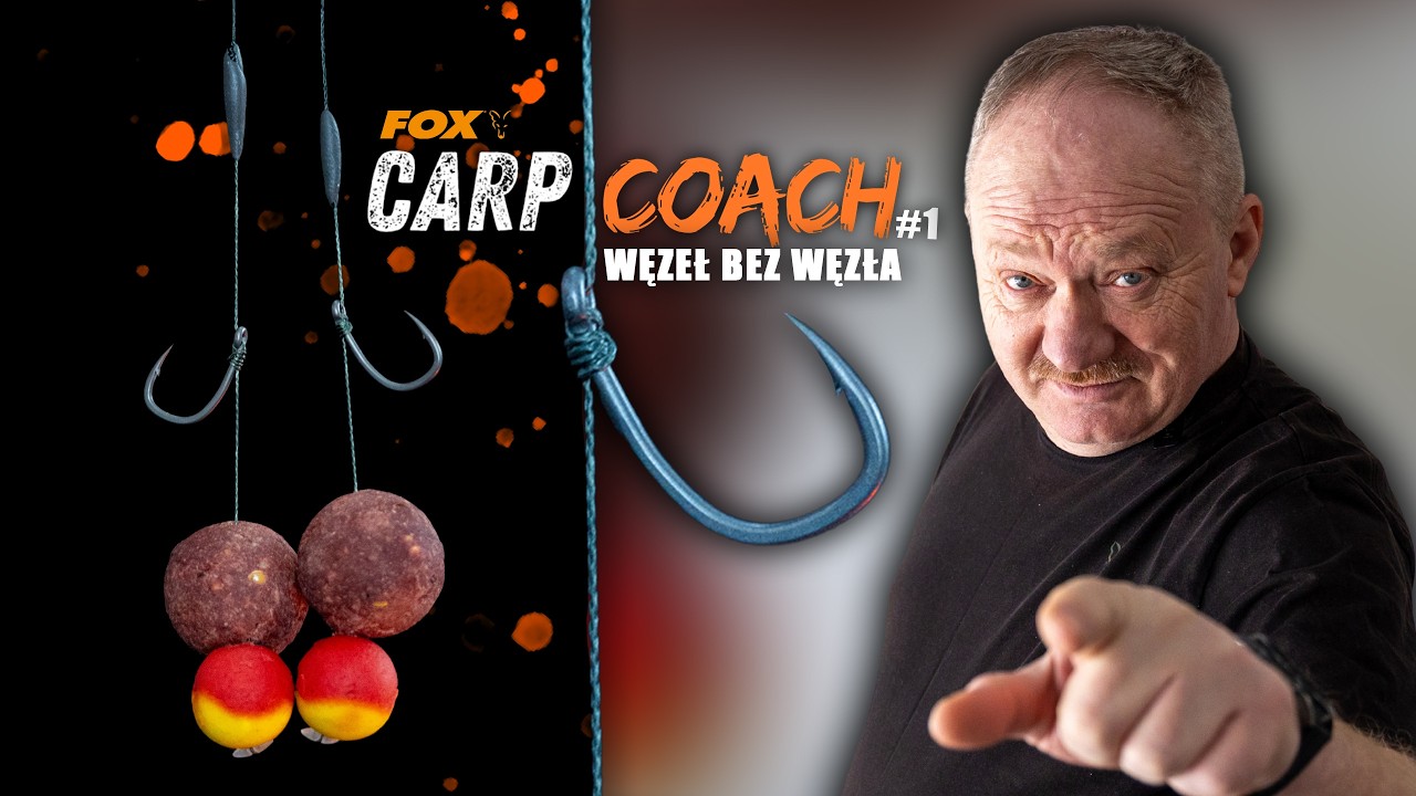 Jak zawiązać WĘZEŁ BEZ WĘZŁA | Prosty i skuteczny przypon karpiowy | Fox Carp Coach 1 Piotr Bytom