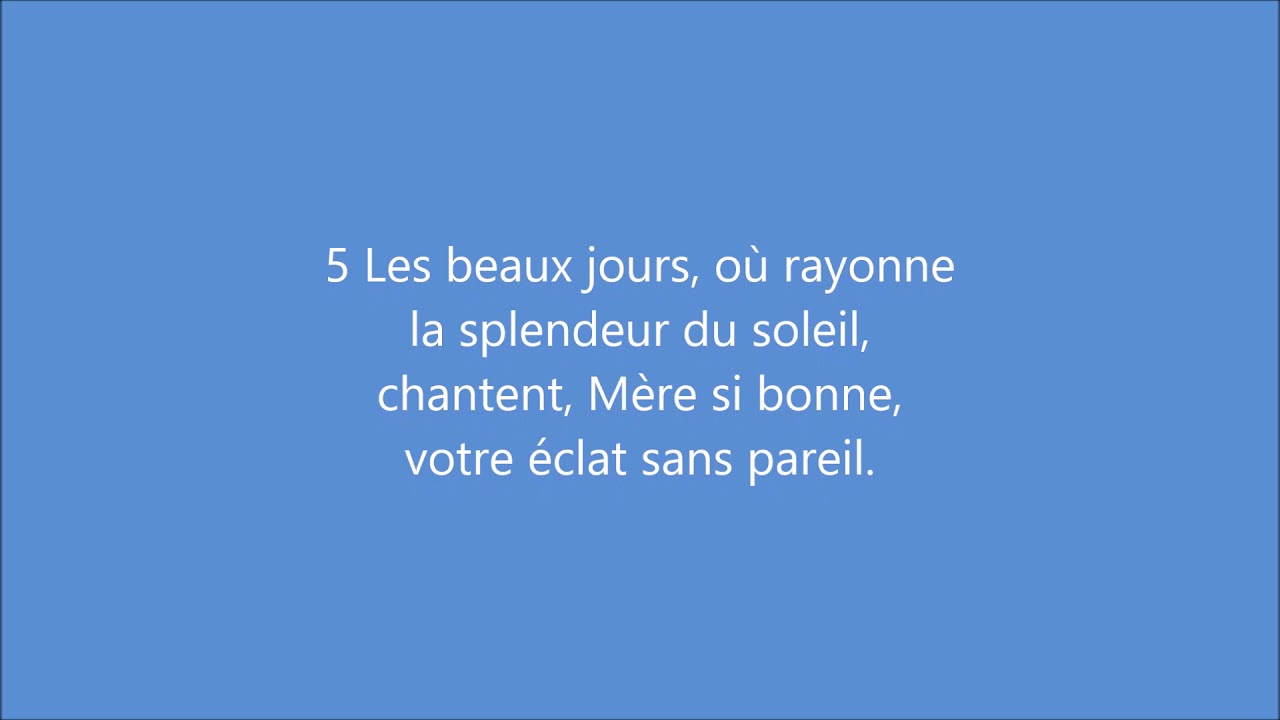 C'est le mois de Marie