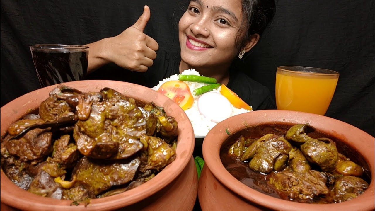 ASMR: 3KG CHICKEN LIVER AND GIZZARD CURRY WITH RICE & SPICY EXTRA GRAVY🔥*FOOD VIDEOS* | PSK ASMR
