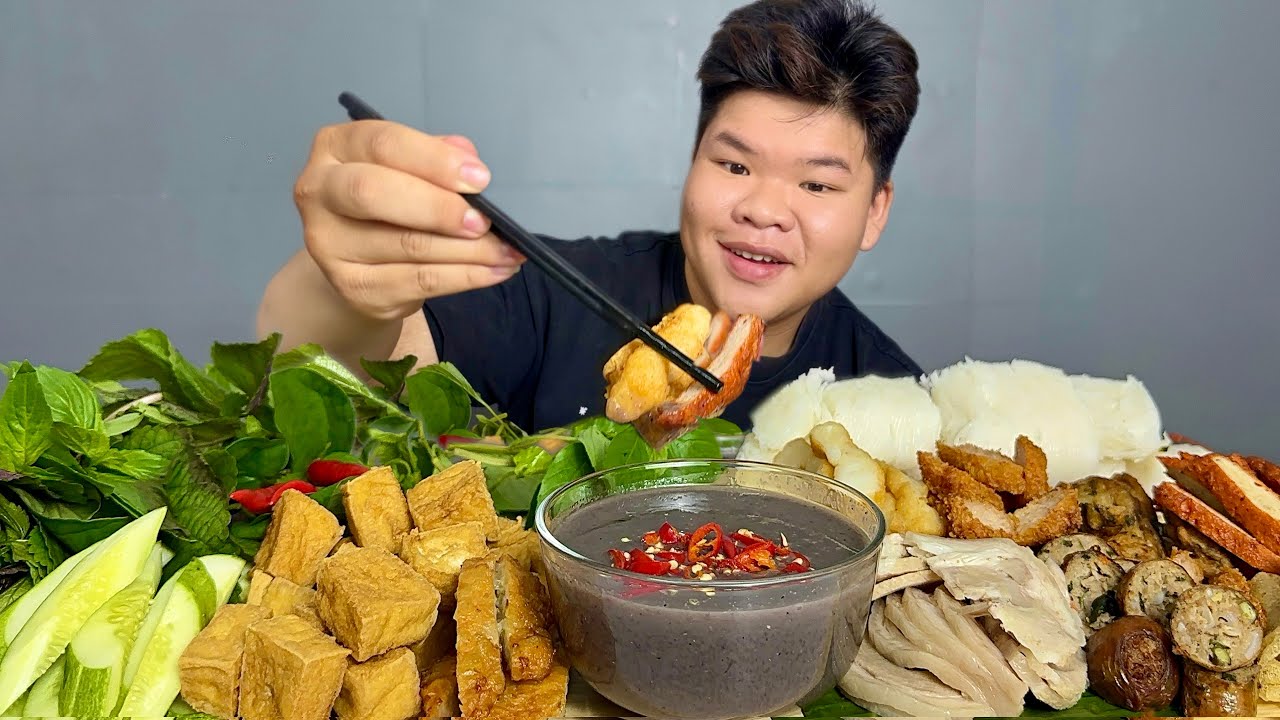 Bún Đậu Mắm Tôm Chả Mực Chả Cua Đầy Ắp Topping Thơm Ngon Khó Cưỡng | Dương Doubar