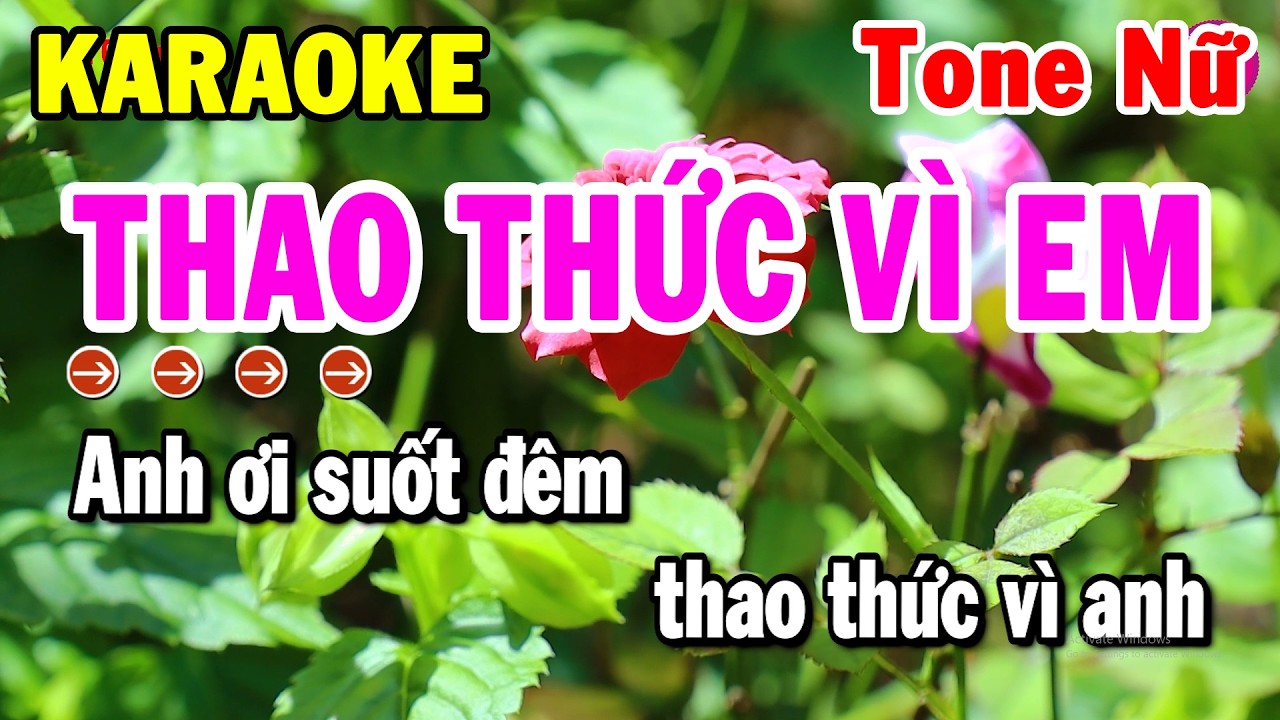 Thao Thức Vì Em Karaoke Tone Nữ Nhạc Sống Chuẩn Beat Chất Lượng Cao | Tiên Organ