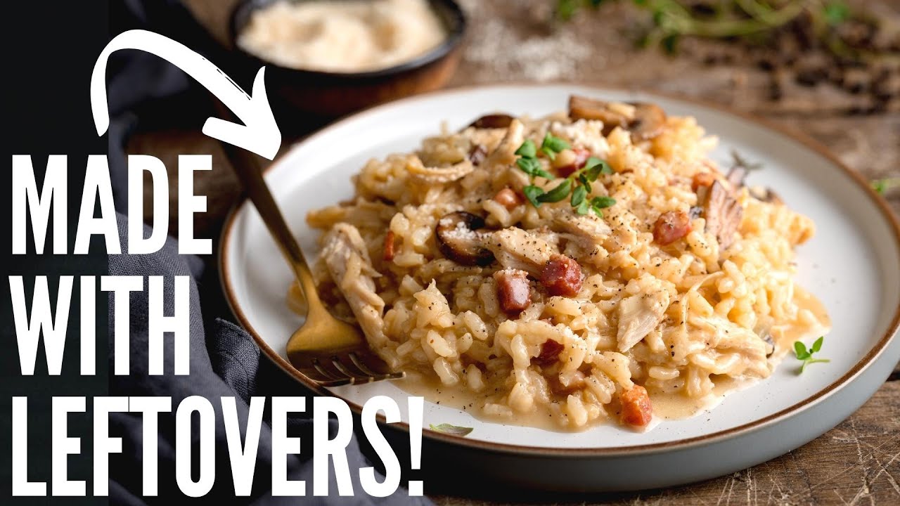 You're gonna want to save some turkey for this leftover turkey risotto!