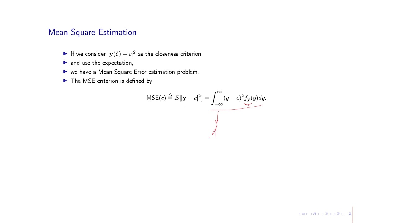 Minimum Mean Square Error Estimation