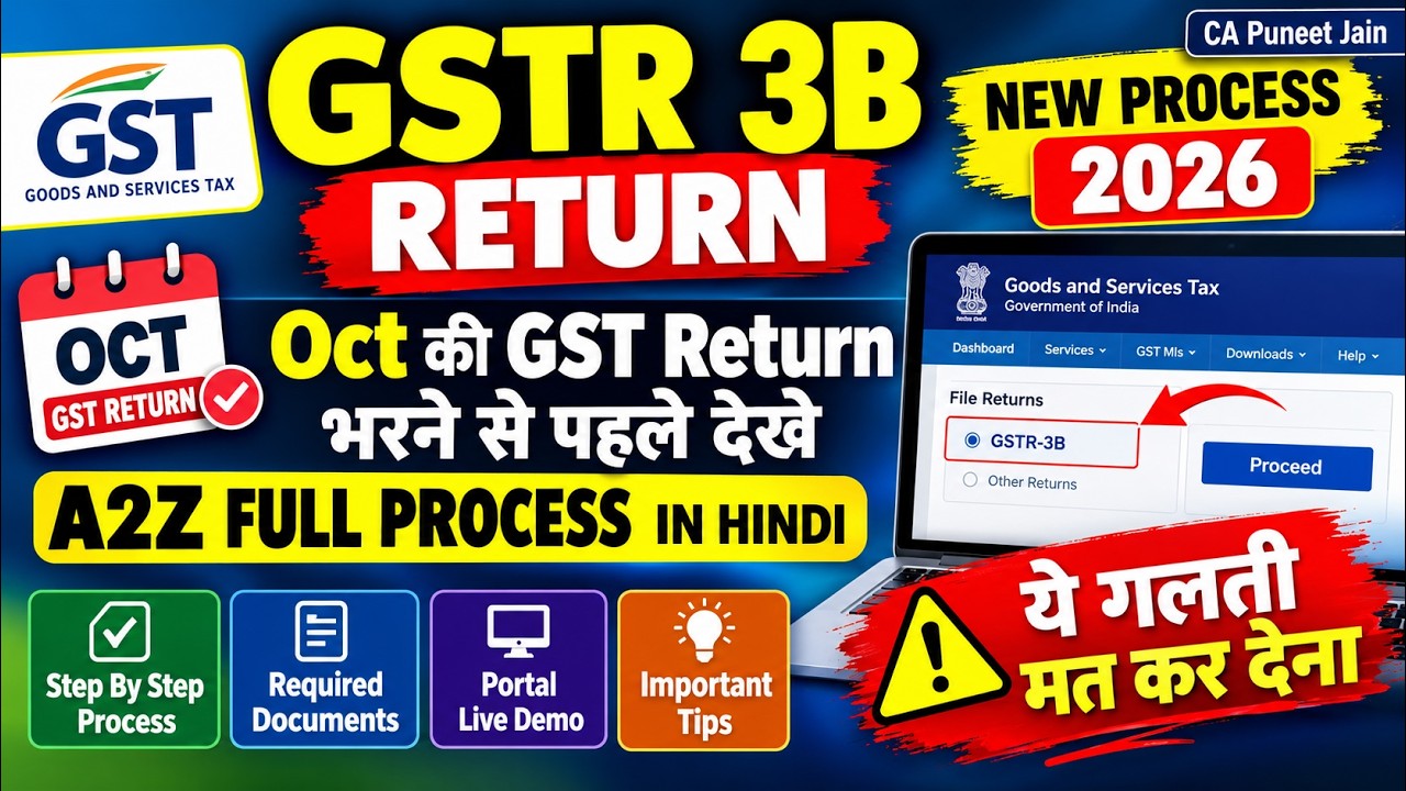 GSTR-3B Return Filing October 2026 | New Process Step by Step in Hindi | GST Return Filing