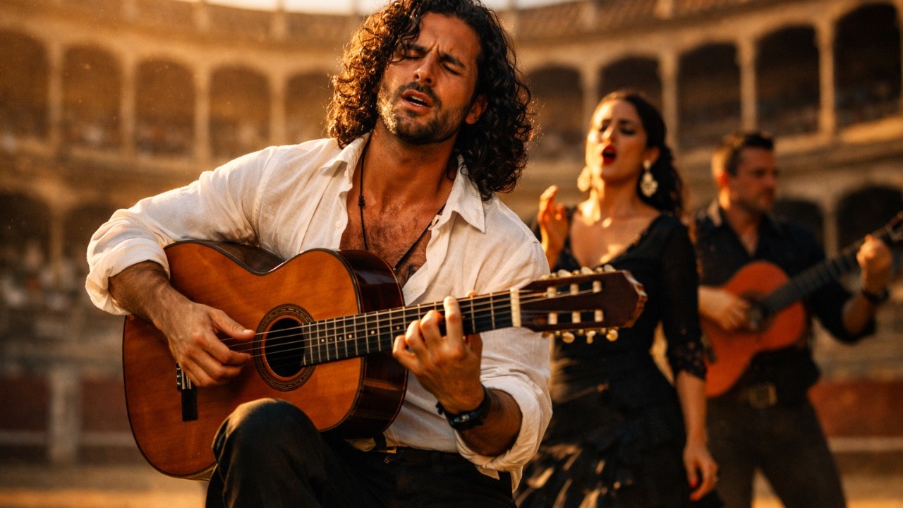 Fuego En La Plaza Mayor  🔥 Epic Flamenco Guitar & Passionate Spanish Performance | Gypsy Kings Vibes