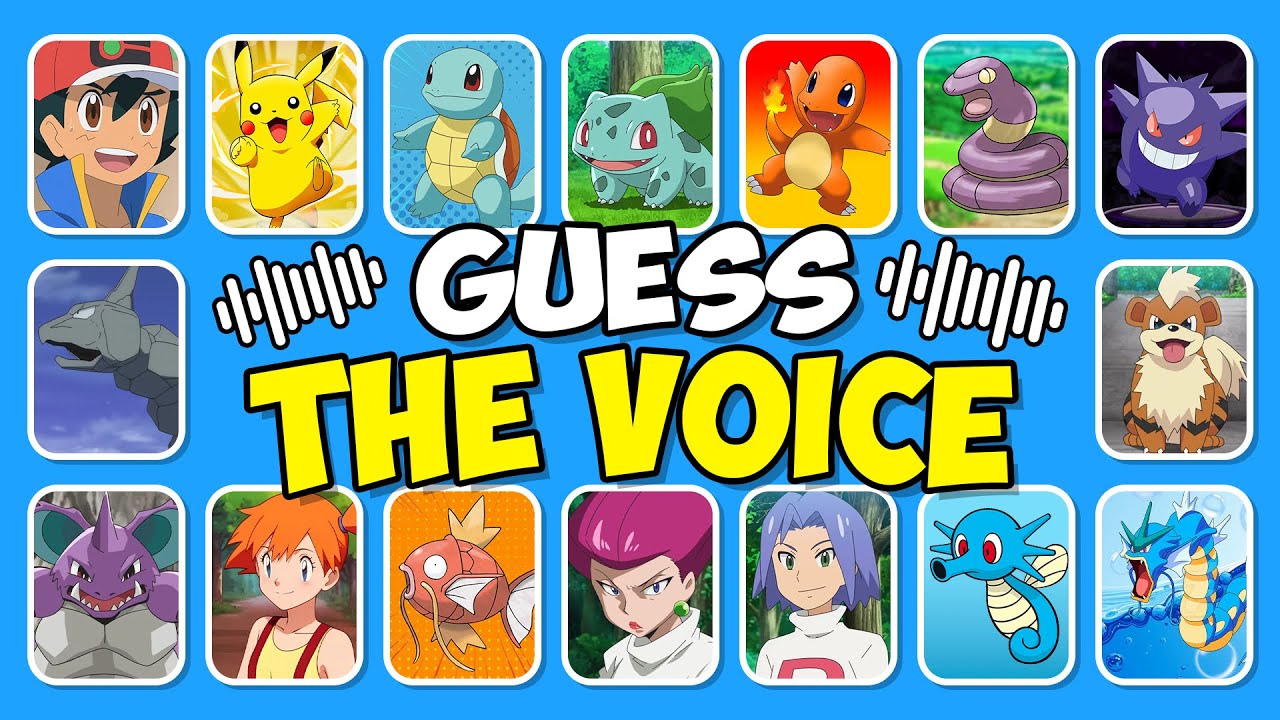 ⚡BEST Guess The Pokemon Quiz (Gen 1) | 🔊 Guess The Pokemon Characters By Their Voice 🔥💧