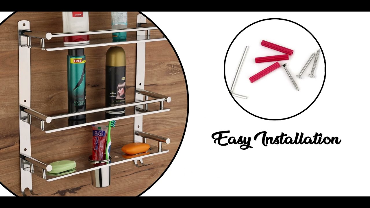 GRIVAN 3 Tier Multipurpose Bathroom Rack BA85