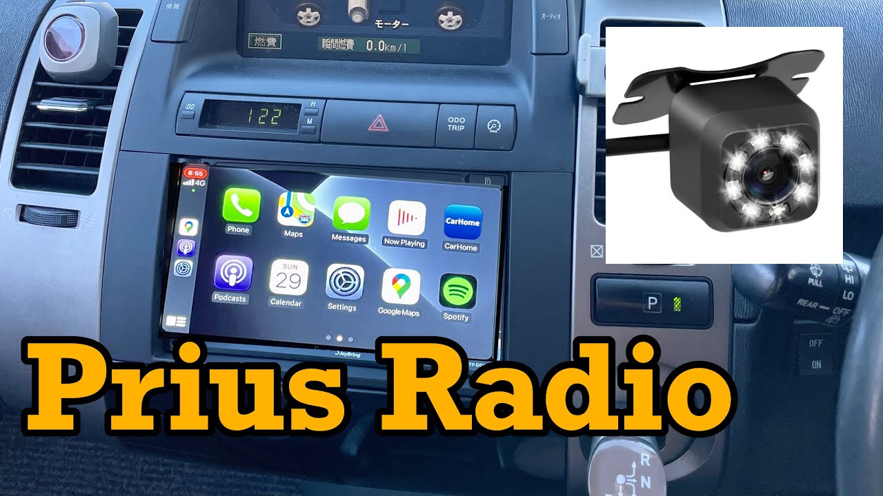 Установка камеры заднего вида и стереосистемы на Prius