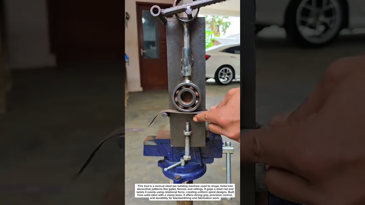🔥 DIY Steel Twisting Machine | Amazing Metal Bar Twister Tool for Decorative Ironwork