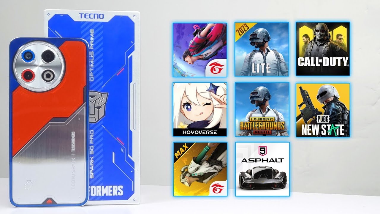 Tecno Spark 30 Pro 8+ Games Test - Genshin Impact/FreeFire/PUBG/COD/Asphalt Legends/New State
