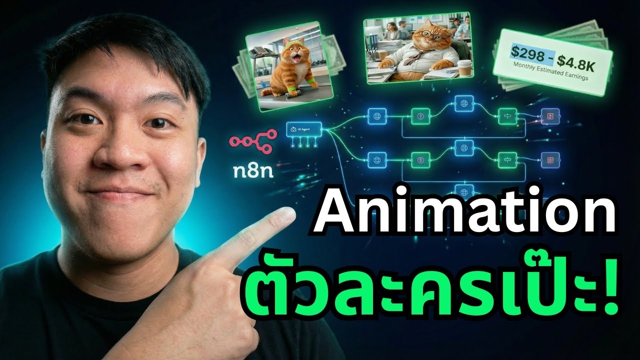 ทำ Animation “ตัวละครเป๊ะ!” สไตล์ช่องดัง อัตโนมัติด้วย n8n
