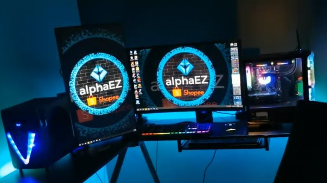 North Bayou F195A Double Monitor Stand Arm Installation for Double 32 inch Monitor (Support 22-32)