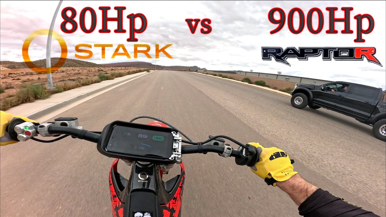 900HP Ford Raptor vs 80HP Stark Varg: Cops STOPPED Us!