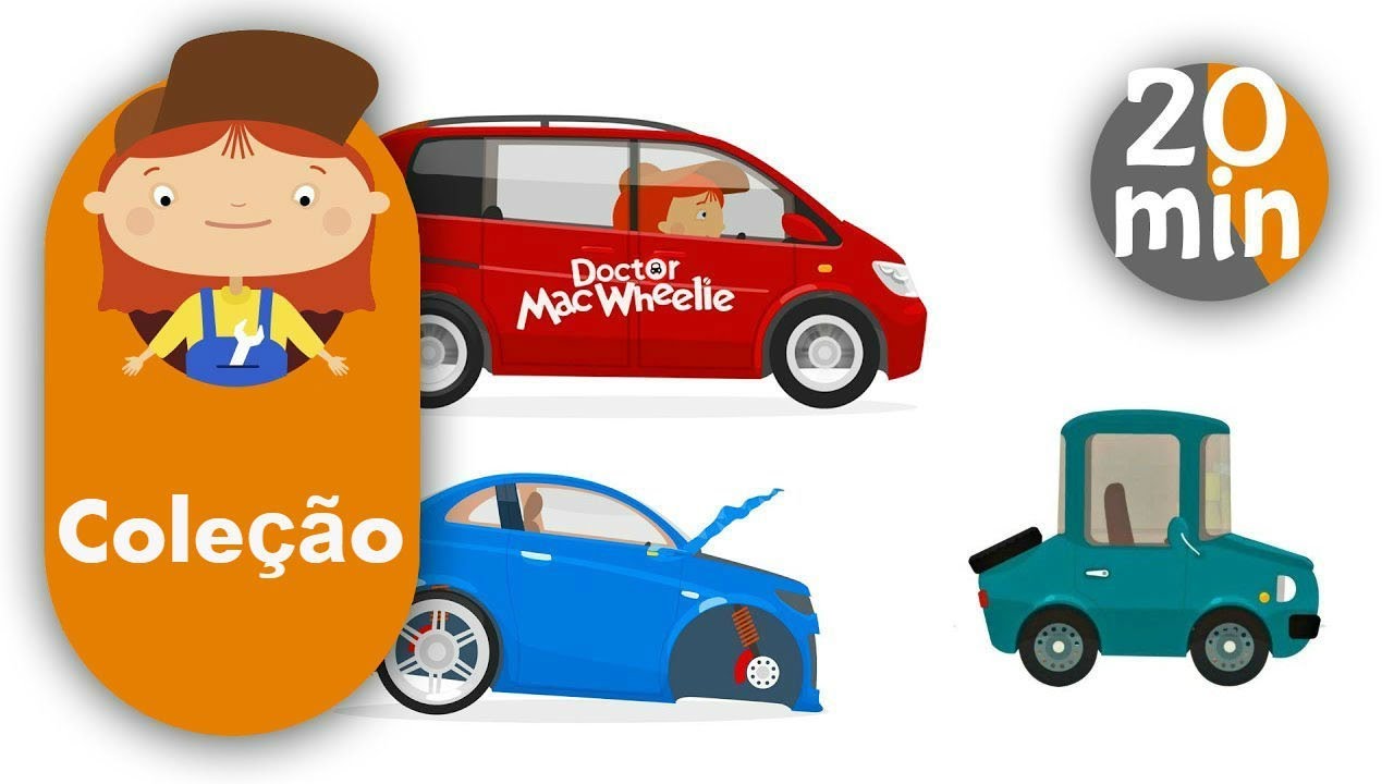 Coleção. Doutora McWheelie. Desenho animado de carros.