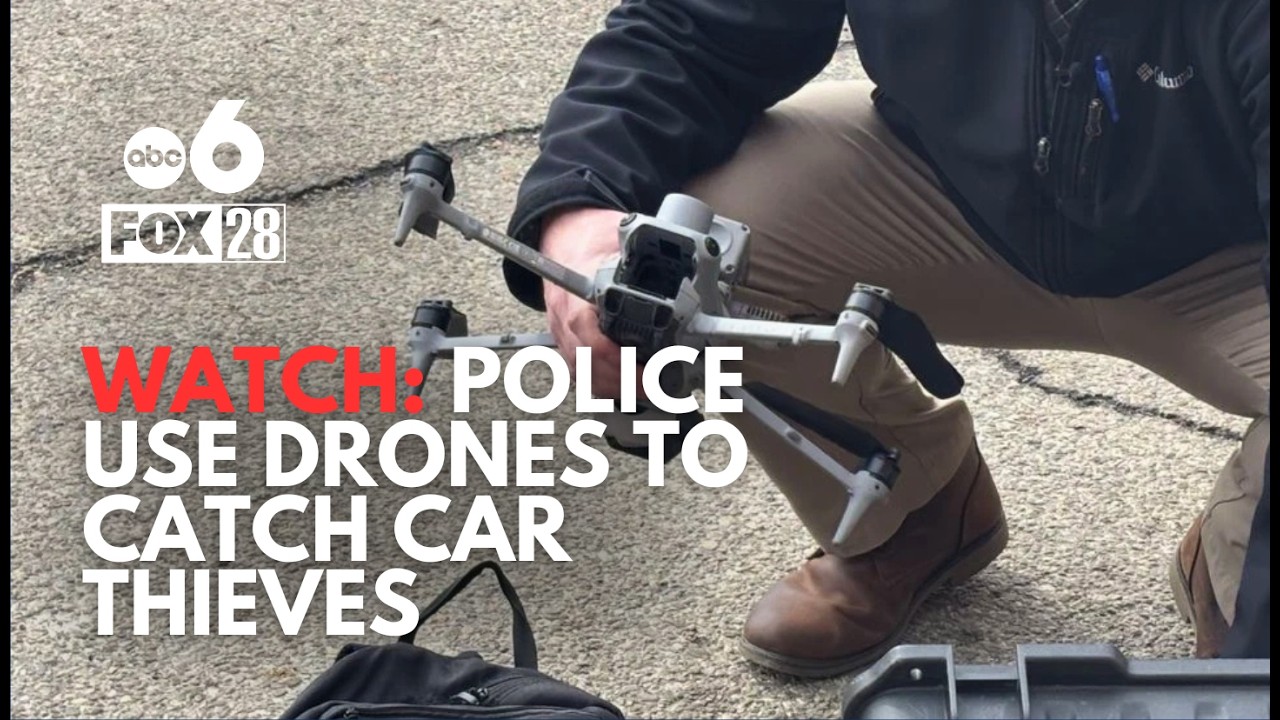 Police use drones to capture car thieves