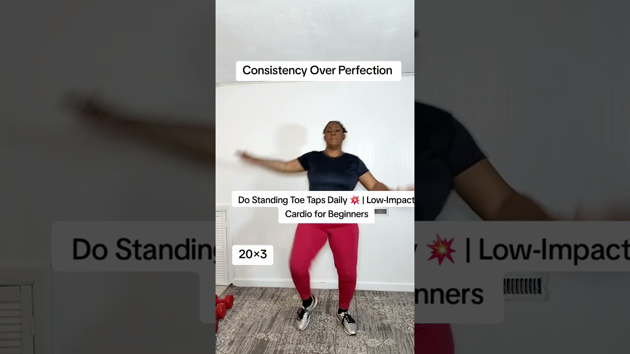 Standing Toe Taps Exercise 🦶🔥 | Easy Cardio for Belly Fat & Weight Loss