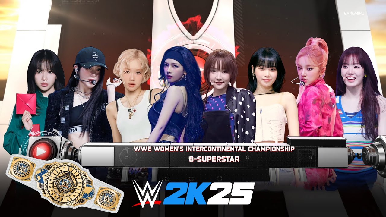 WWE 2K25 KPOP - 조유리 VS 허윤진 VS 로제 VS 카리나 VS 지유 VS 김채원 VS 우기 VS 수이 | 인터컨티넨탈 챔피언쉽 |