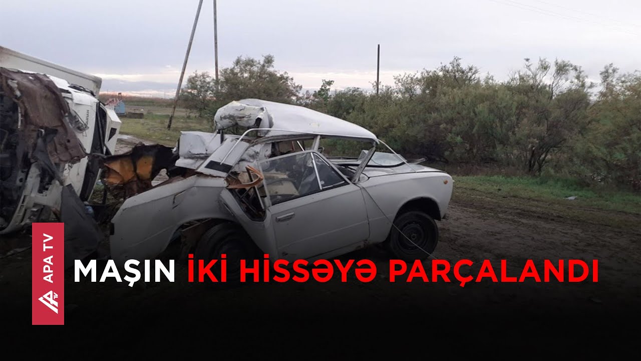 Şəmkirdə iki minik maşını toqquşdu, 5 nəfər öldü