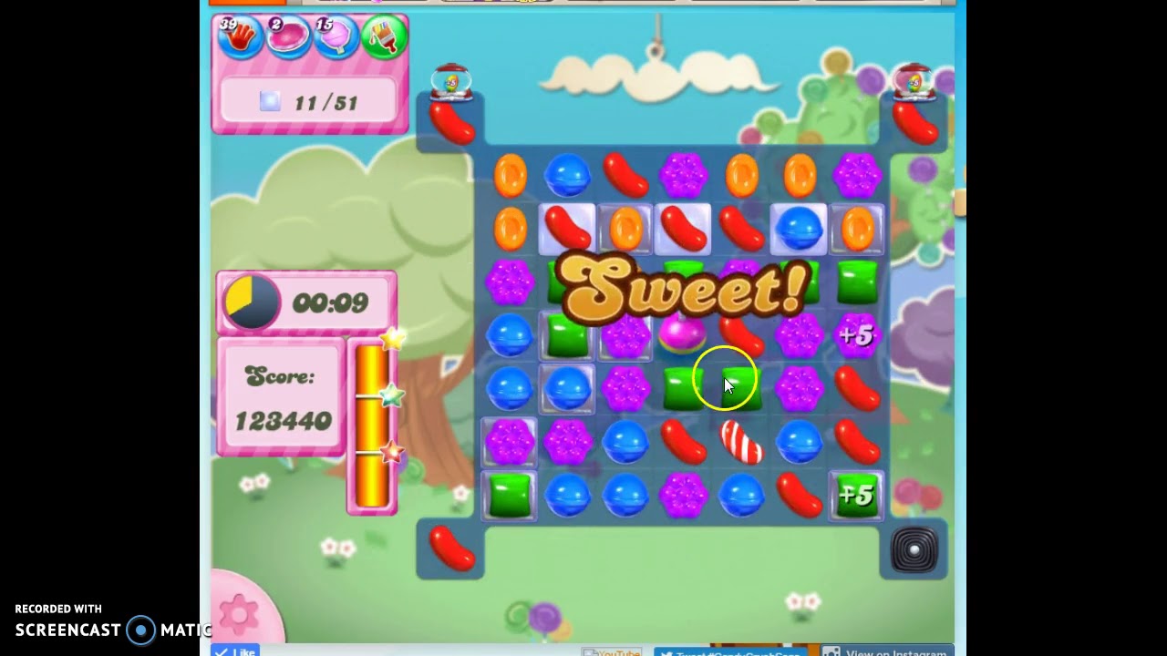 Candy Crush Level 2795 no audio, quick play with boosters