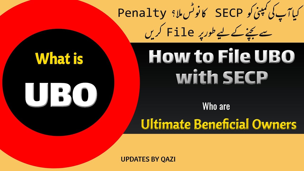 Ultimate Beneficial Owners | What is UBO | SECP Sent Notices to all companies to File UBO  | FATF