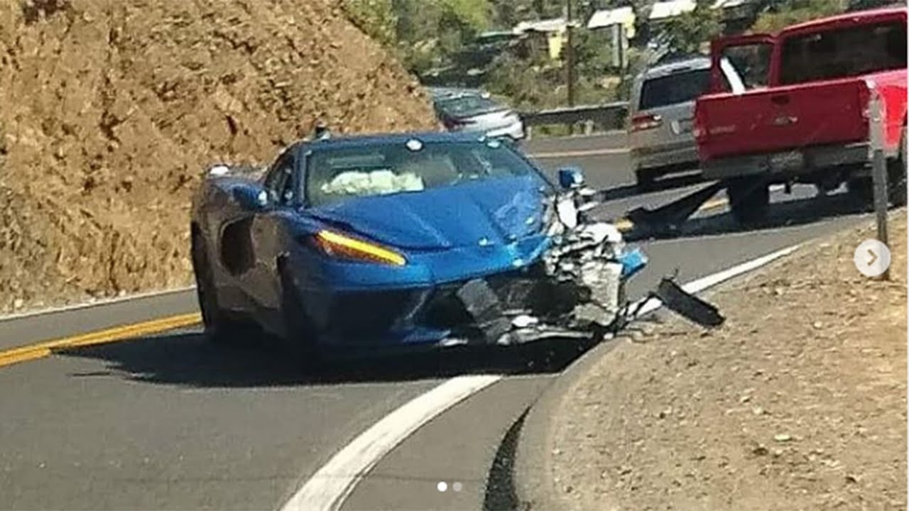Crazy Corvette C8 Crashed