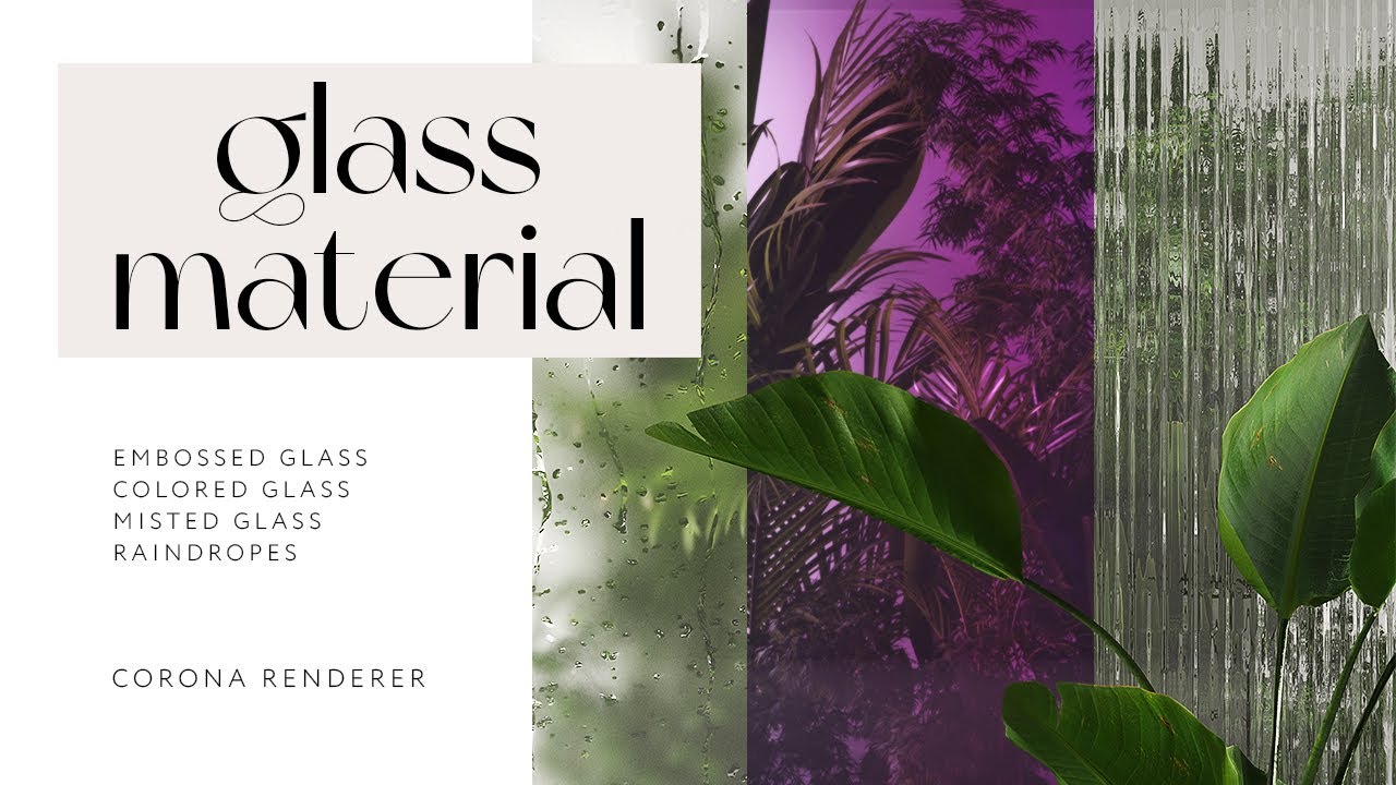 Corona glass material | embossed, colored, misted