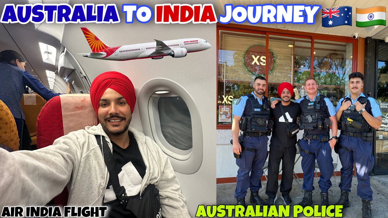 Australia To India Journey 😱🇦🇺IMMIGRATION ?  AIR INDIA FLIGHT Experience | 🥺EMOTIONAL