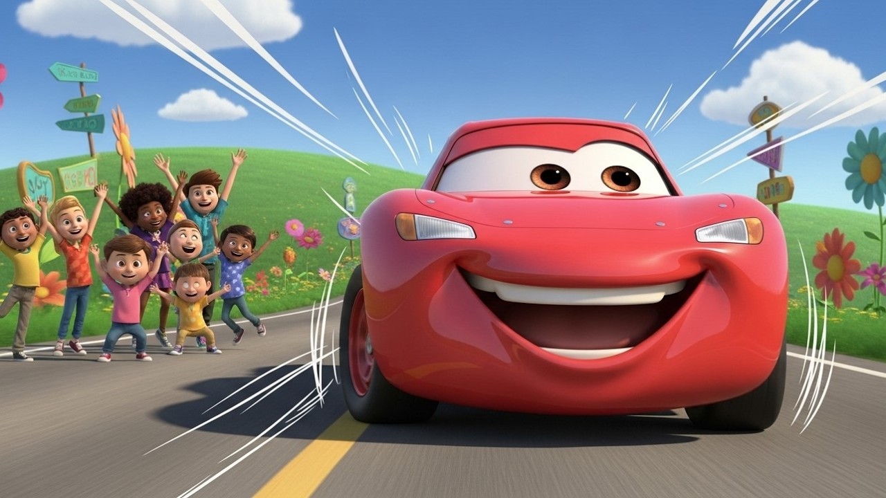 Wroom Wroom Red Car Fun 🚗 | Car Song for Kids | Learn Colors and Vehicles