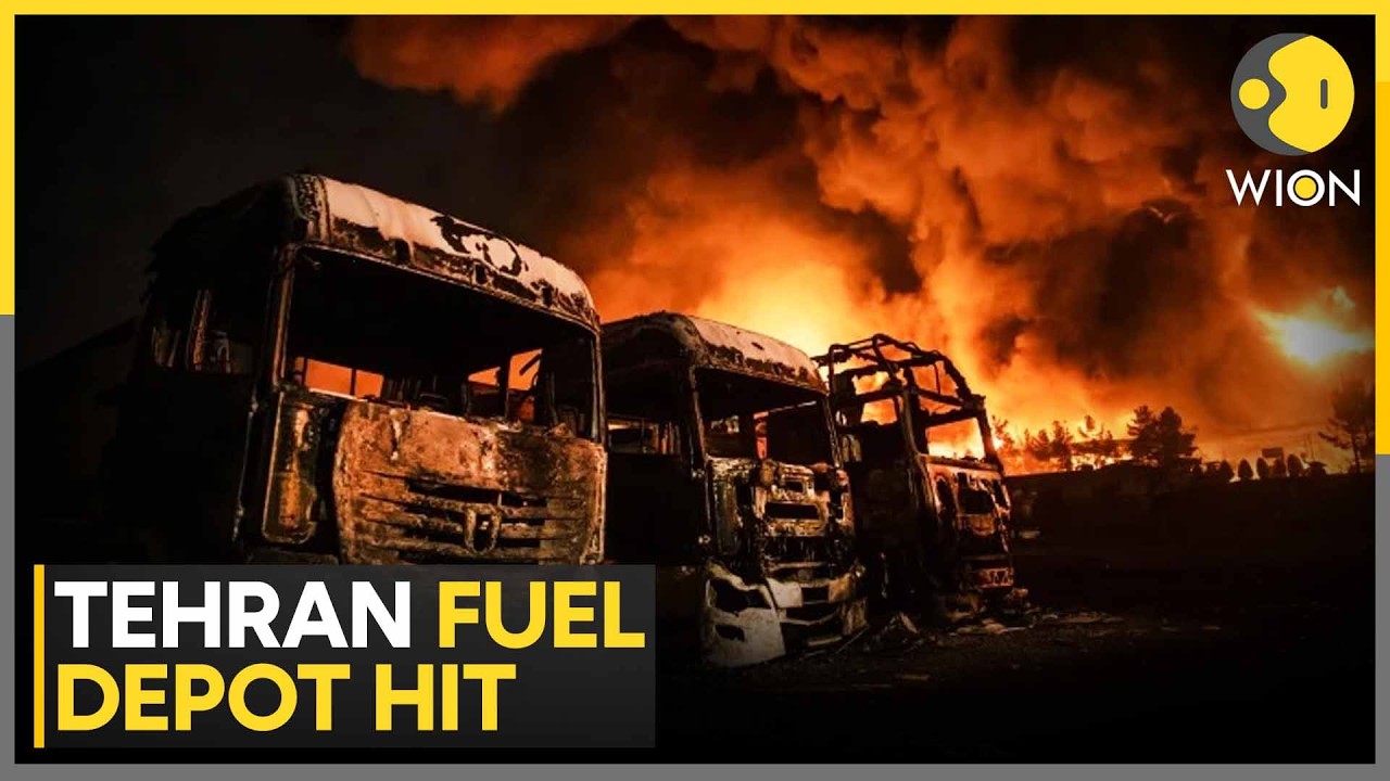 US-Iran War: US-Israel Strike Hits Fuel Depot In Tehran, Fires Seen On Koohsar Boulevard | WION