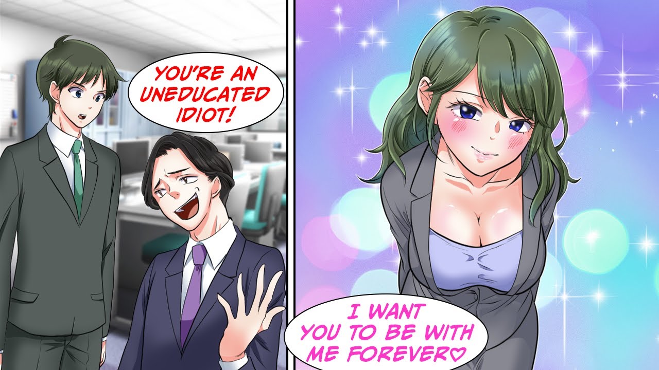 [Manga Dub] My boss makes fun of me for being uneducated, but one of my pretty clients... [RomCom]