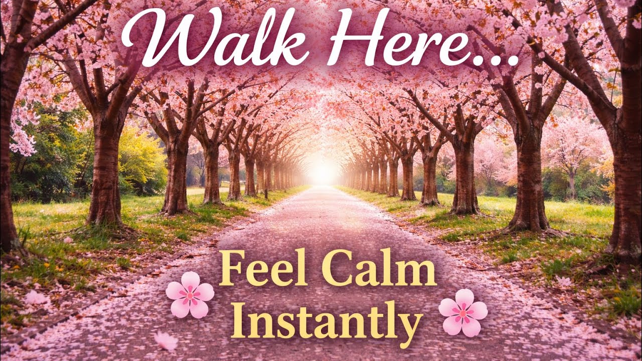 Most Beautiful Cherry Blossoms Walk 🌸 | Relaxing 4K Nature Walkthrough (Spring Virtual Tour) #cherry
