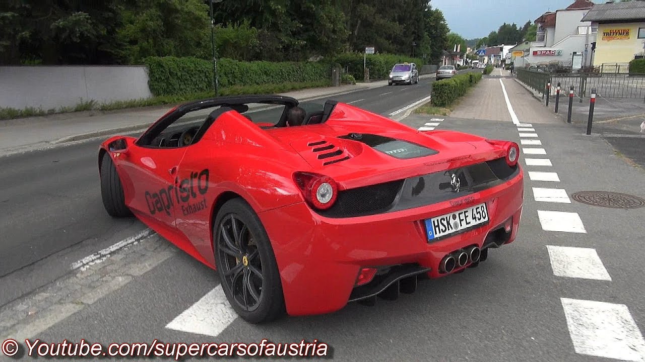 Capristo Ferrari 458 Spider - Brutal Revving!