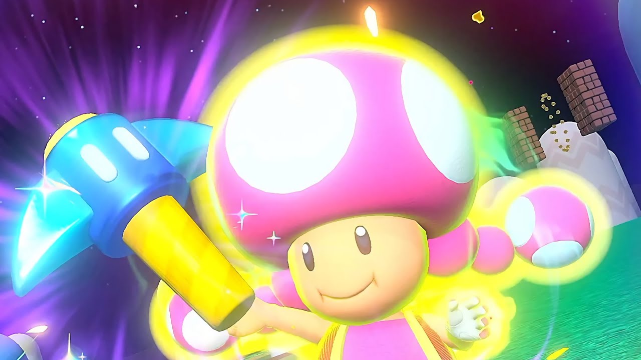 Mario Golf Super Rush Toadette vs Mario vs Rosalina in All Star Summit