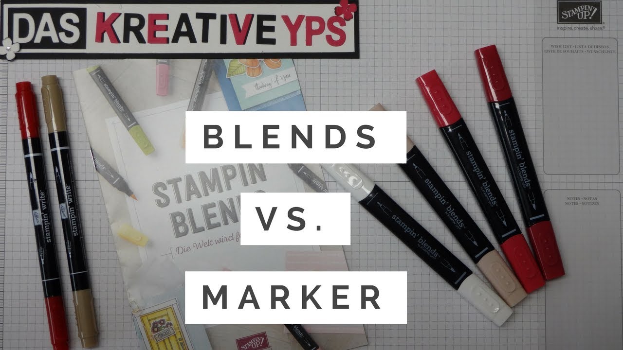 Stampin' Blends vs. Stampin Write Marker (Vergleich)