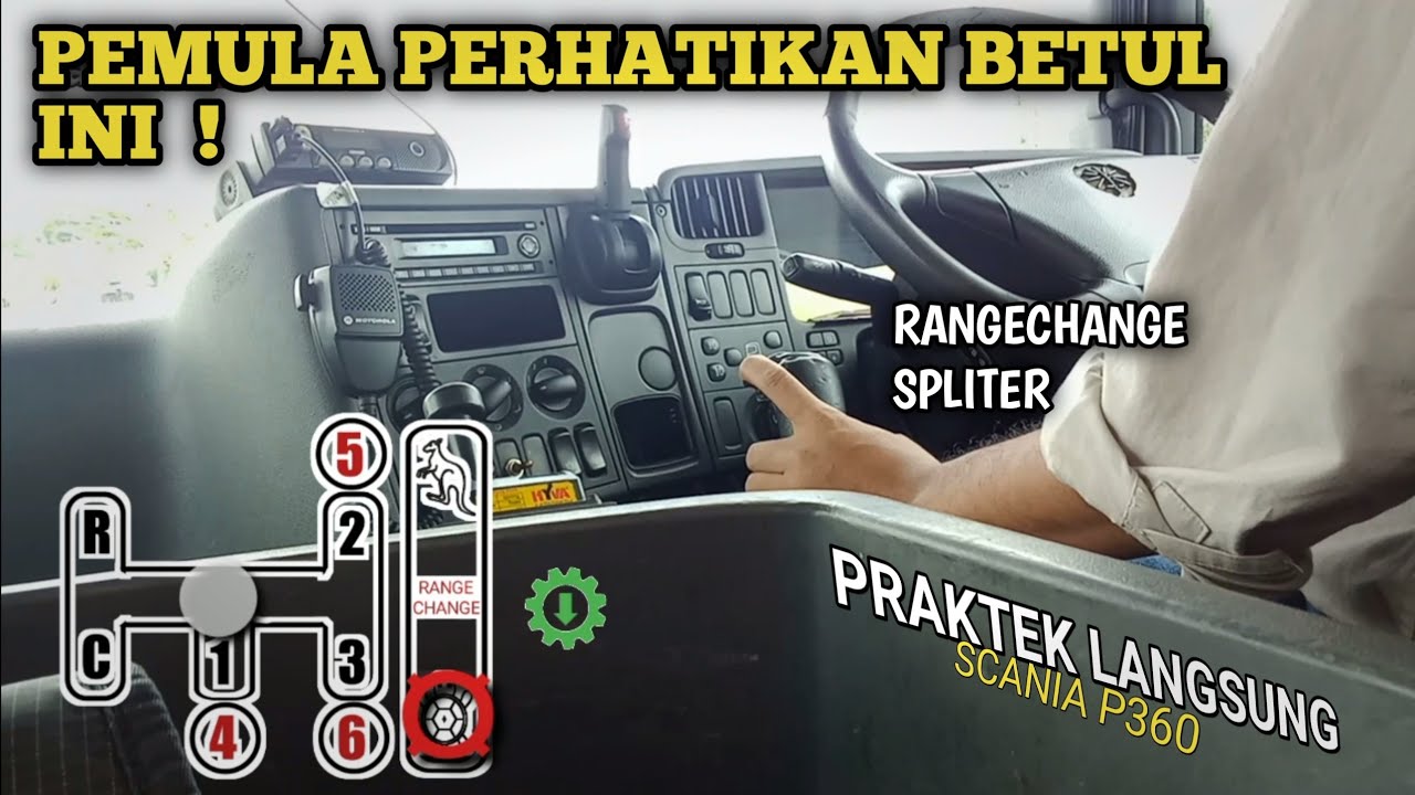 PRAKTEK DIJALANAN PENGOPERASIAN TRANSMISI DUMPTRUCK SCANIA P360 - tutorial oper gigi