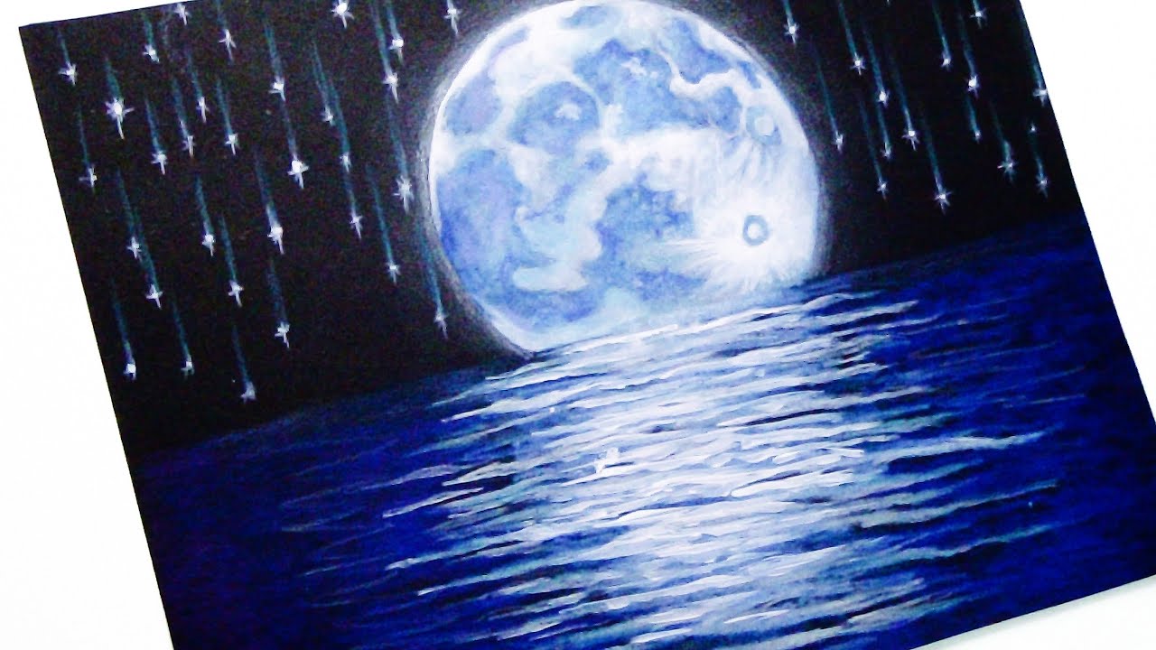 COMO DIBUJAR el CIELO, la LUNA y las ESTRELLAS 🎨 tutorial de Dibujo