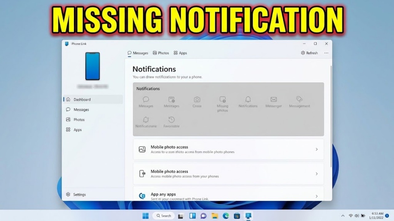 Fix Phone Link Notification Missing When Accessing Mobile Photos on PC