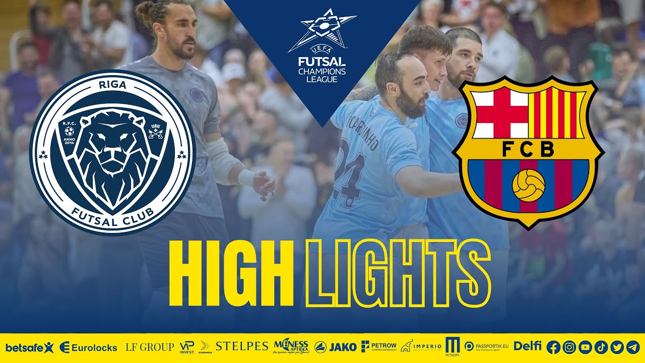 02.12.2023 UEFA Telpu futbola Čempionu līga: Riga - Bar&ccedil;a (ESP) I  HIGHLIGHTS