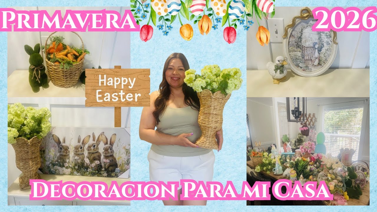 DECORACION  PRIMAVERA 2026 💜🐇 LO QUE VOY A DECORAR ESTE AÑO EN MI CASA 🌸🌷