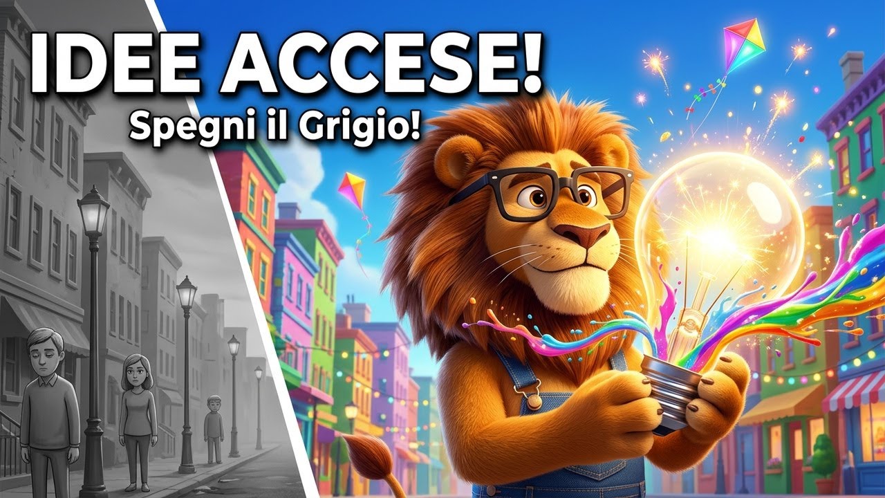 Quando le Idee si Spengono… 🦁✨ Una Storia che Ispira i Bambini