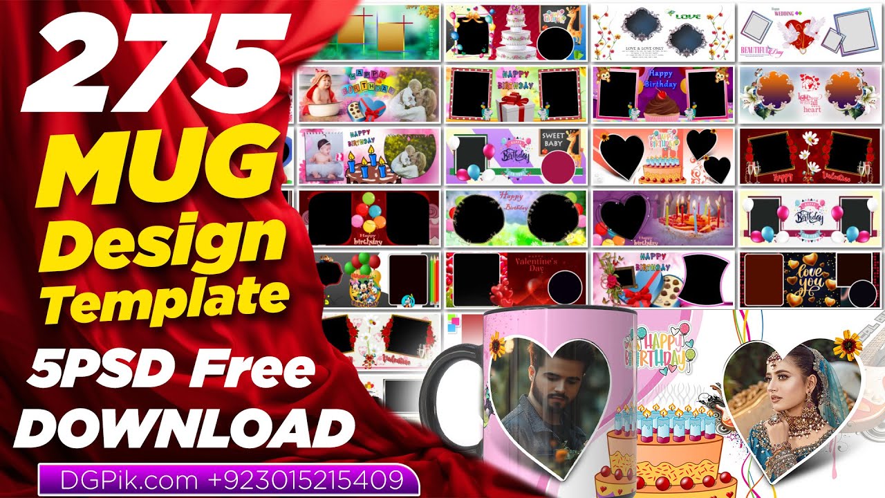 FREE 5MUG PSD Design Templates 275 MUG PSD Full Pack Download | 3D MUG MOCKUP
