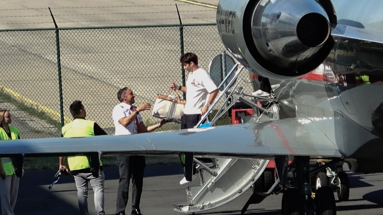 Charles Leclerc arriving in Private Jet for F1 Belgian GP 2026