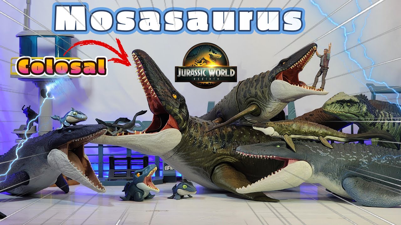 Jurassic World Rebirth Mosasaurus Super Colosal Full Review! Comparación de Tamaño!