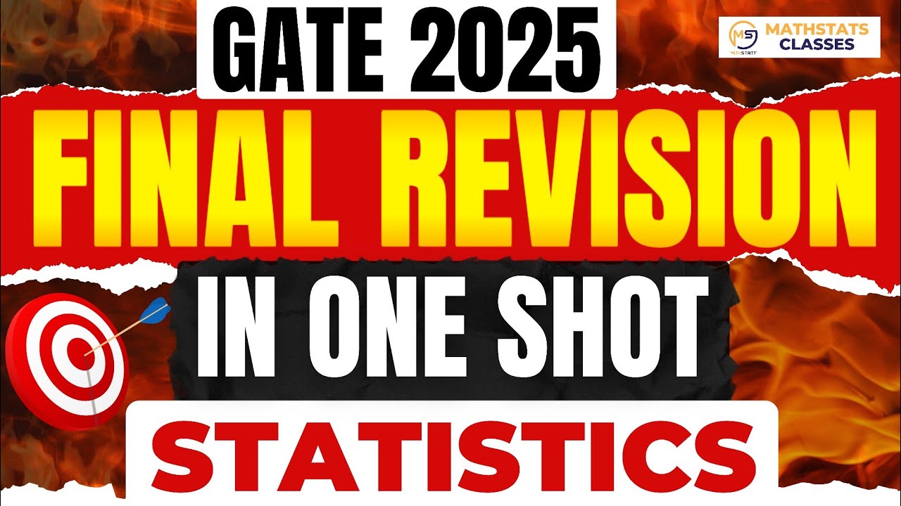 GATE 2025 Final Revision in One Shot 🔥| GATE 2025 Statistics | Target GATE 2025 || Mathstats