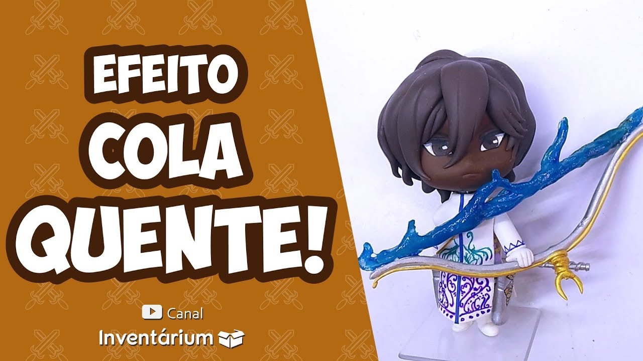 EFEITO COM COLA QUENTE NO BISCUIT   biscuit para iniciantes